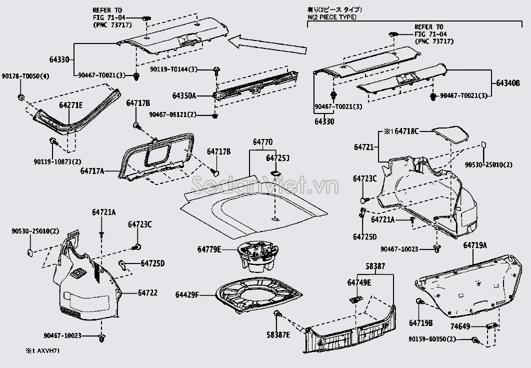 Nỉ cốp hậu 6471906350C1