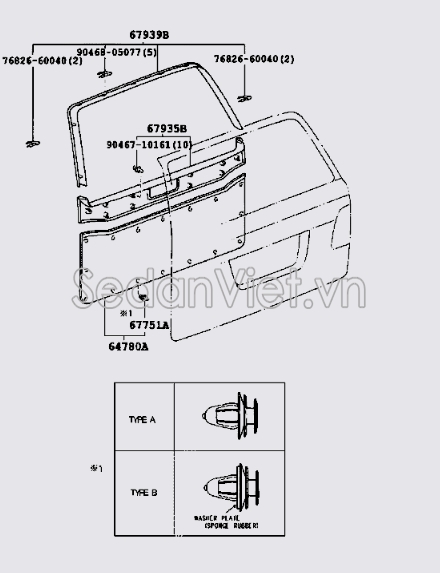 Táp bi cửa cốp hậu 6478060180B1