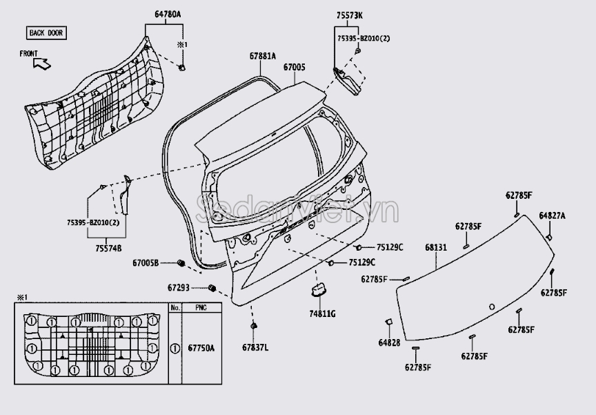 Gioăng cốp hậu 67881BZ210