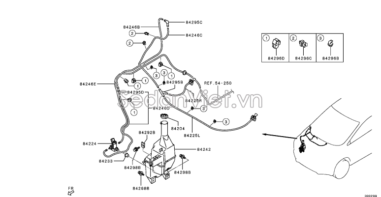 Ống phun nước rửa kính 28931W020P