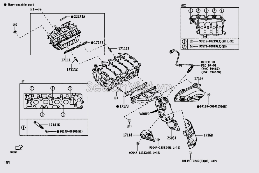 Tấm cách nhiệt cổ xả 17167BZ070