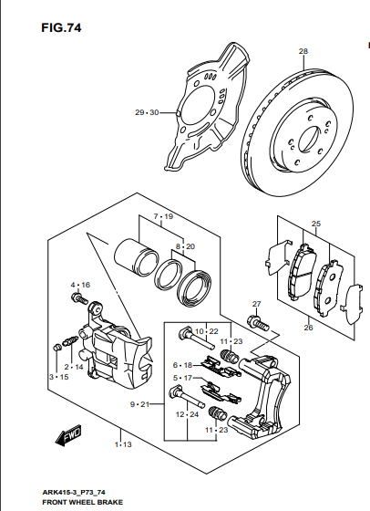 Cụm gông phanh 5510273R00999