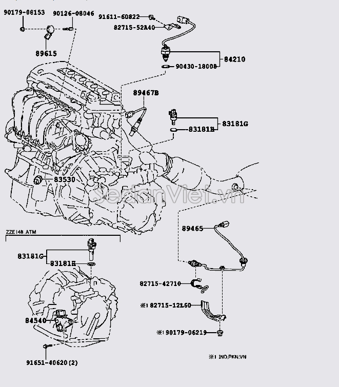 Cảm biến oxy Toyota Corolla Altis 2009-2010