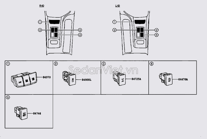 Công tắc tổng tổng hợp vị trí số 1 849700K030