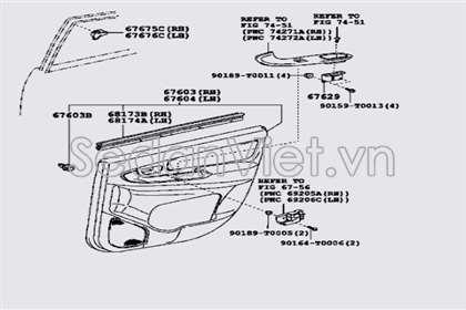 Táp bi cánh cửa sau 676300K260B1