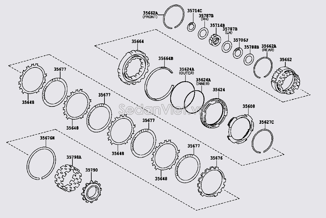 Piston hộp số tự động 3562433020