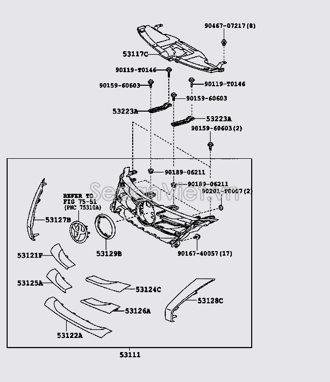 Nẹp mạ ca lăng 531210K740