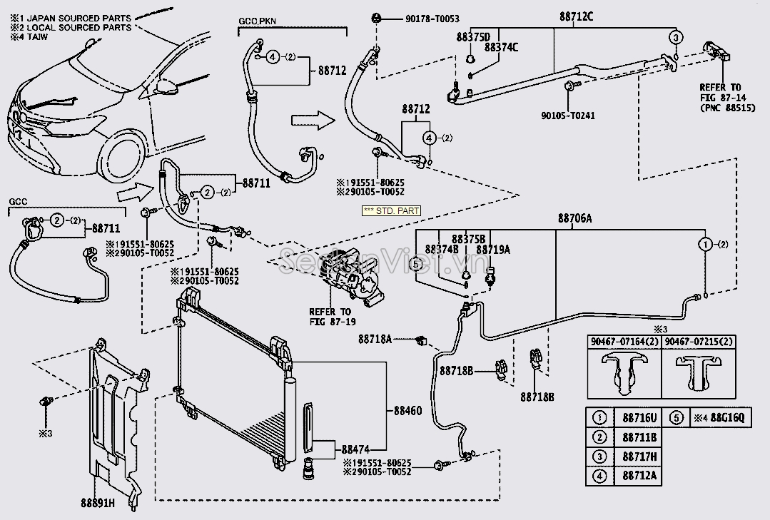 Ống nước điều hòa đoạn dài 887070D380