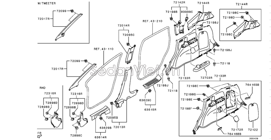 Ống trụ trong 7230A994HA