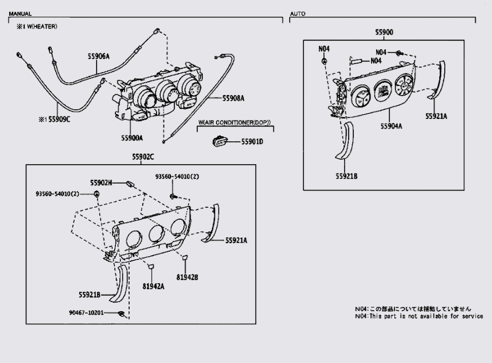 Công tắc điều khiển điều hòa 559000D400