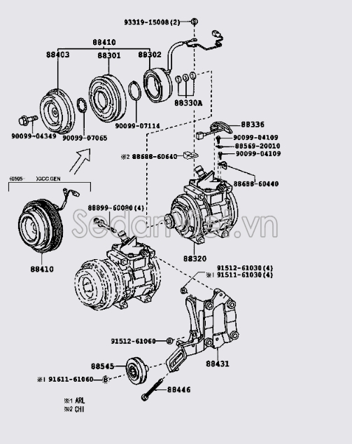 Puly lốc điều hòa 8844026090