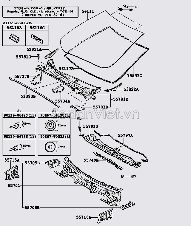 Kính chắn gió trước 5610102954