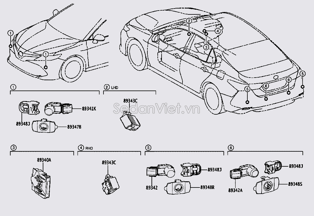 Giá bắt cảm biến va chạm 8934806110