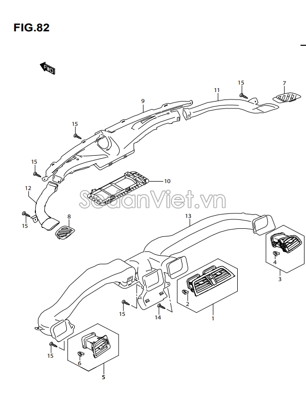 Ống dẫn gió điều hòa trong xe 7462079P30000