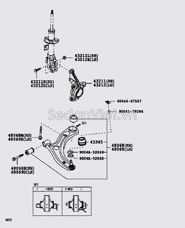 Trụ lái 43212BZ360