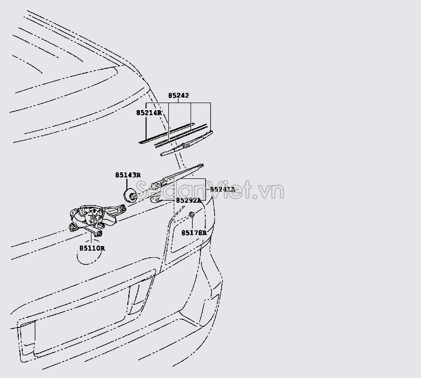 Cần gạt mưa sau 8524160140