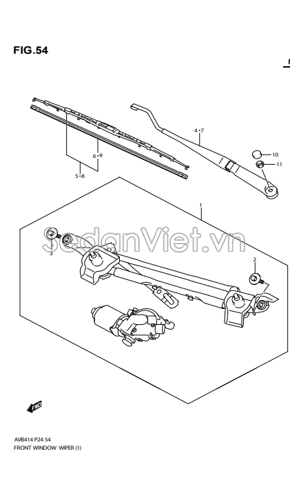 Cần gạt mưa trước 3833079P00000