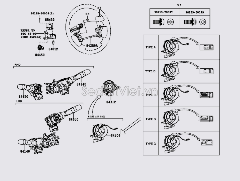 Công tắc gạt mưa Toyota Vios 2008-2013