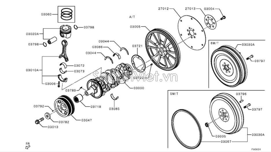 Bánh răng trục cơ 1122A036