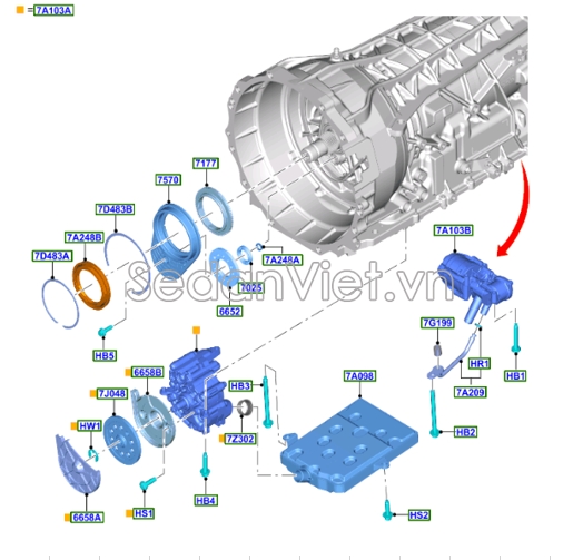 Bánh răng bơm dầu JB3Z7J048A