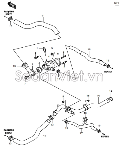 Gioăng van hằng nhiệt  17699M68K00000