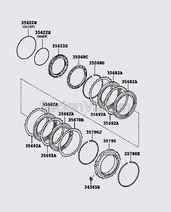 Piston hộp số tự động 3562233040