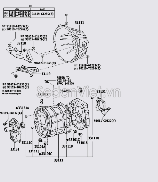 Vỏ đầu hộp số 3111126090