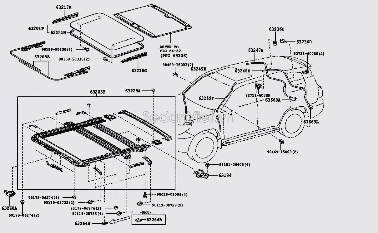 Ống thoát nước mưa cửa sổ trời 6324960190