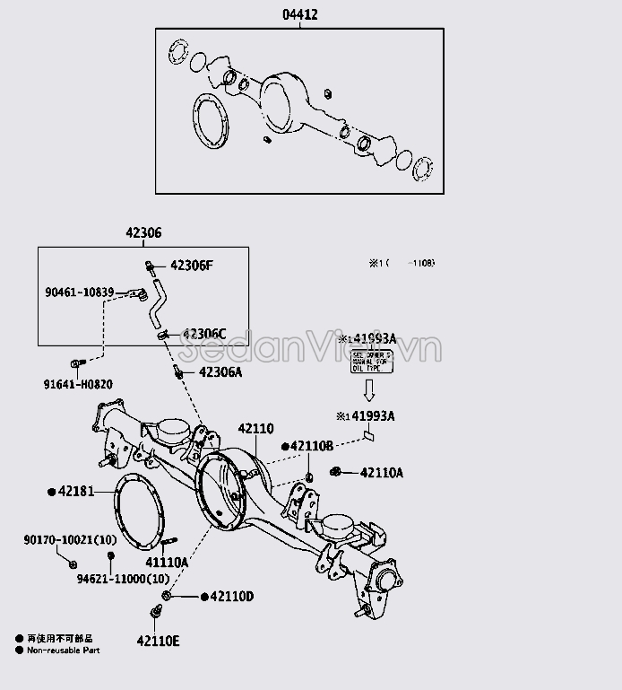 Vỏ cầu sau 4211060A61