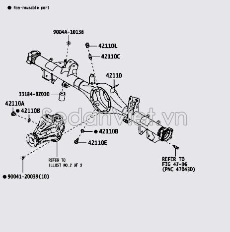 Vỏ cầu sau 42110BZ330