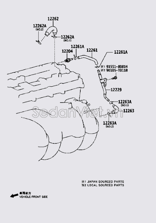 Ống hơi thừa 122620C010