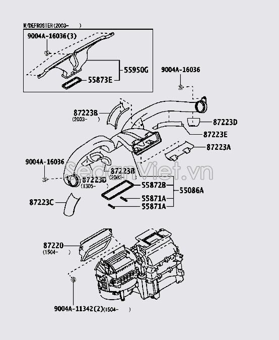 Ống chia gió điều hòa 87220BZ360