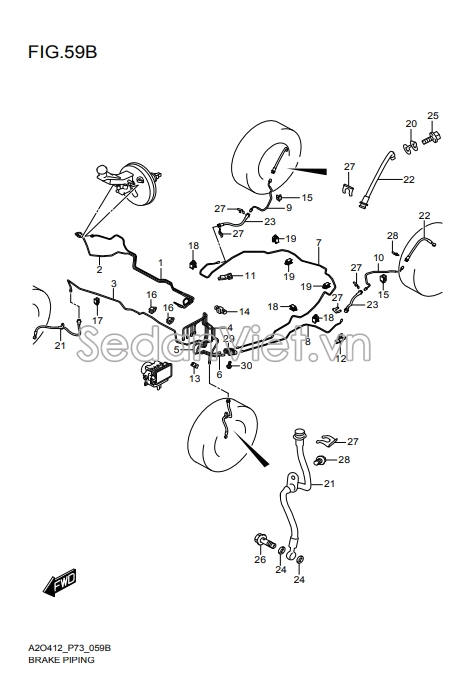 Ống chia dầu phanh 5143053R00000