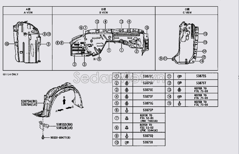 Chắn bùn lòng dè trước 538760A050