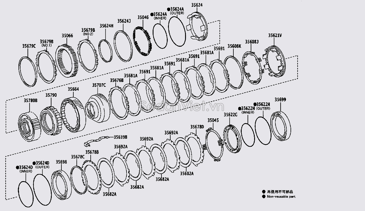 Piston hộp số tự động 3562134020