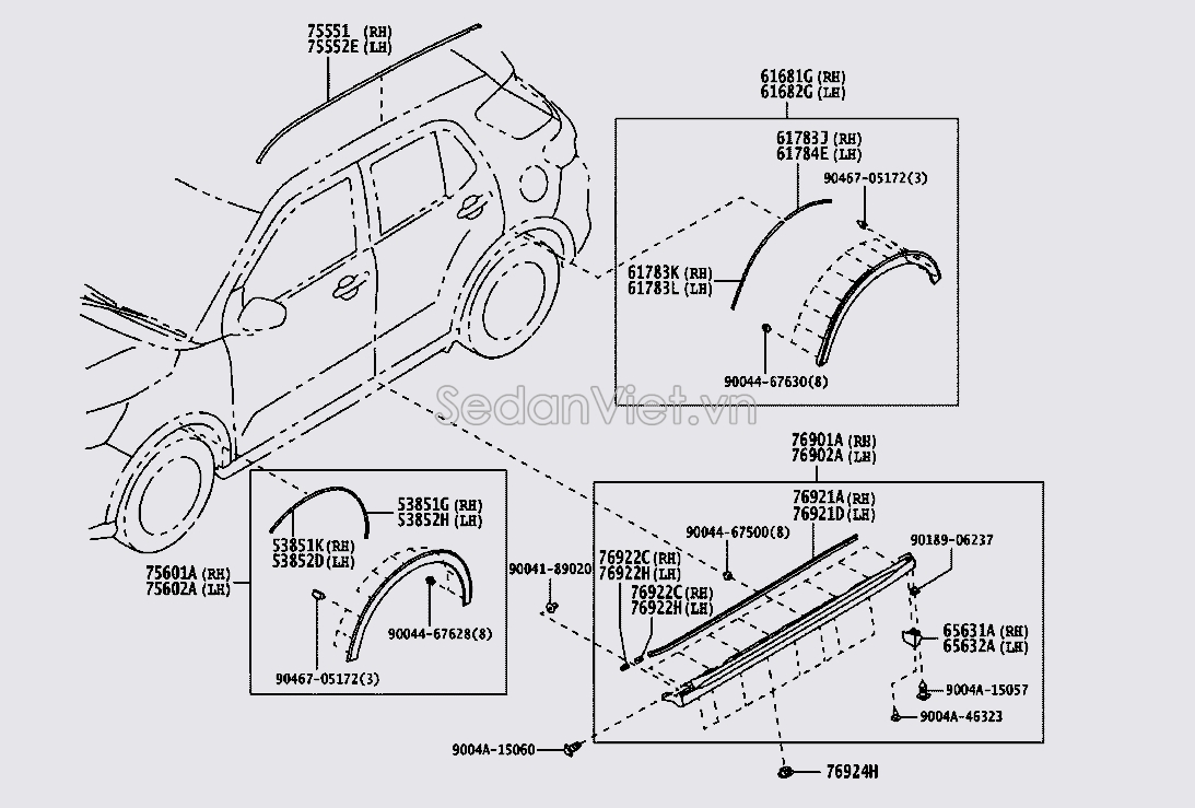 Ốp phồng tai xe 75601BZ130