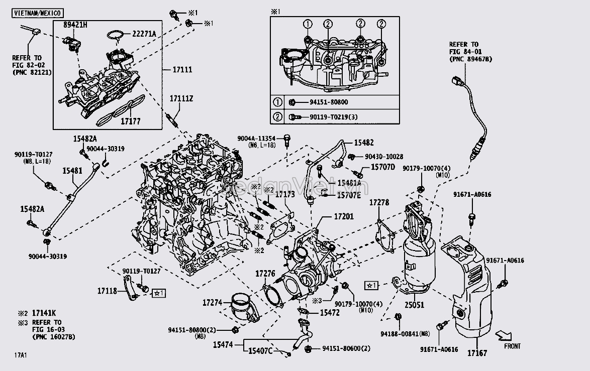 Gioăng cổ xả 17173B1020