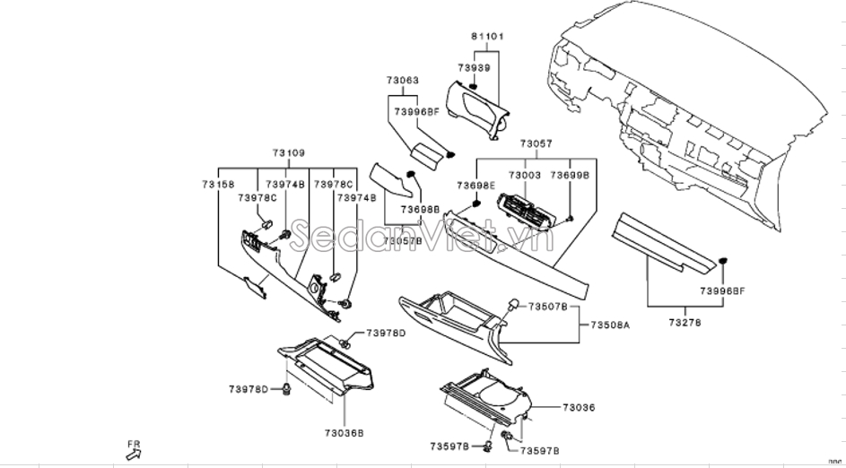 Cốp đựng đồ trong xe 8002C301