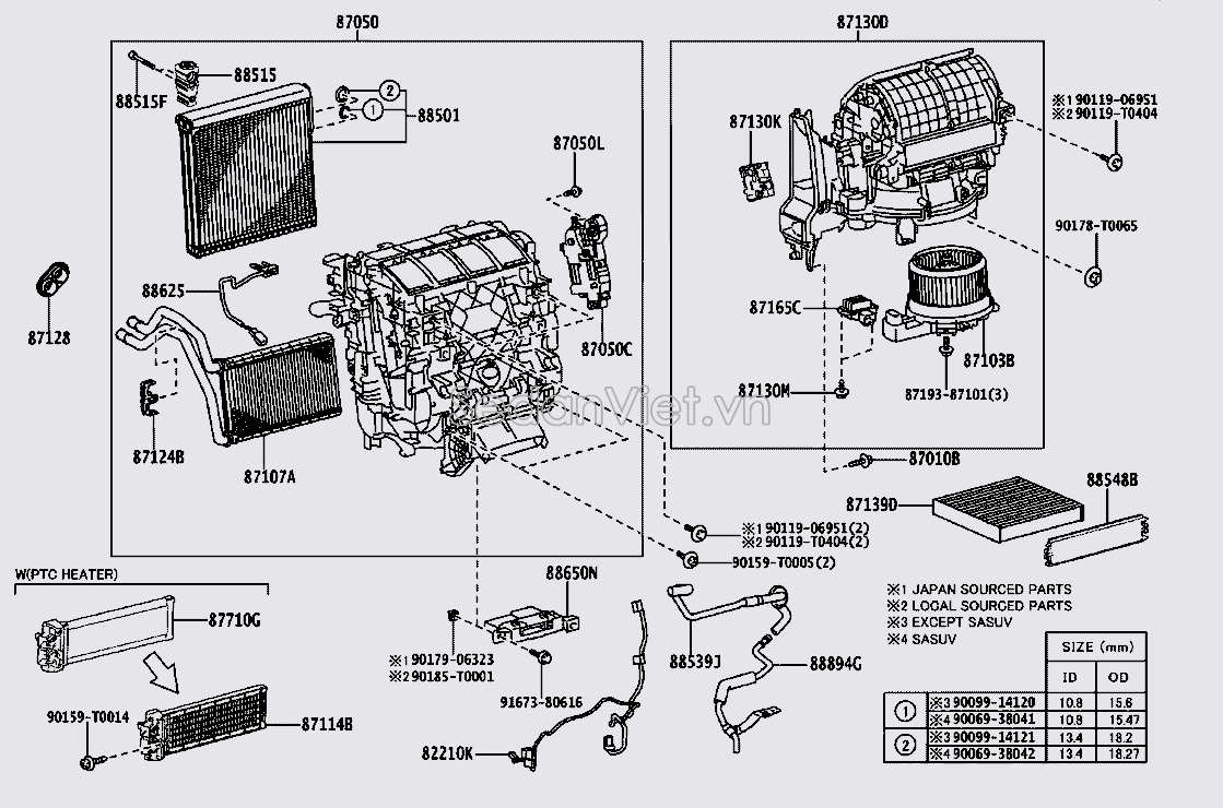 Cảm biến nhiệt độ dàn lạnh 886200K010