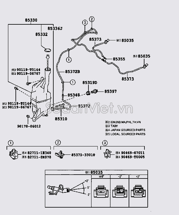 Bình nước rửa kính 8531506270