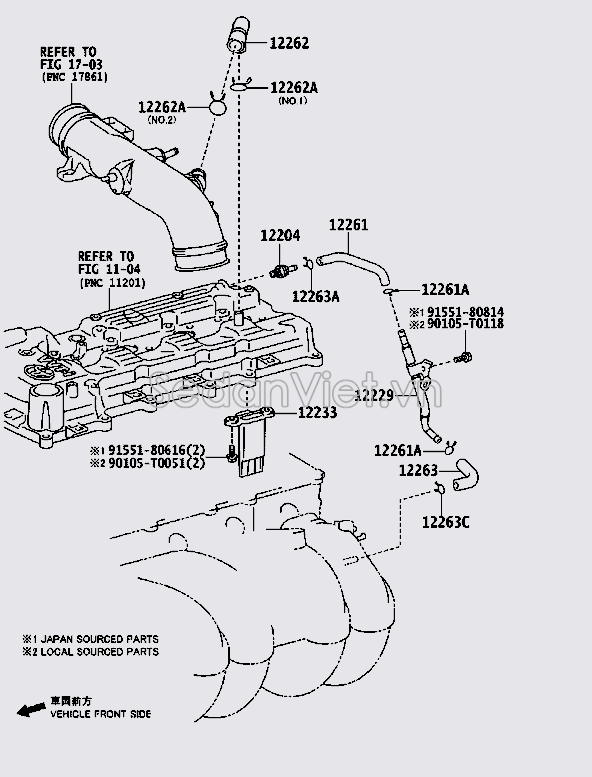 Ống hơi thừa 122610C030