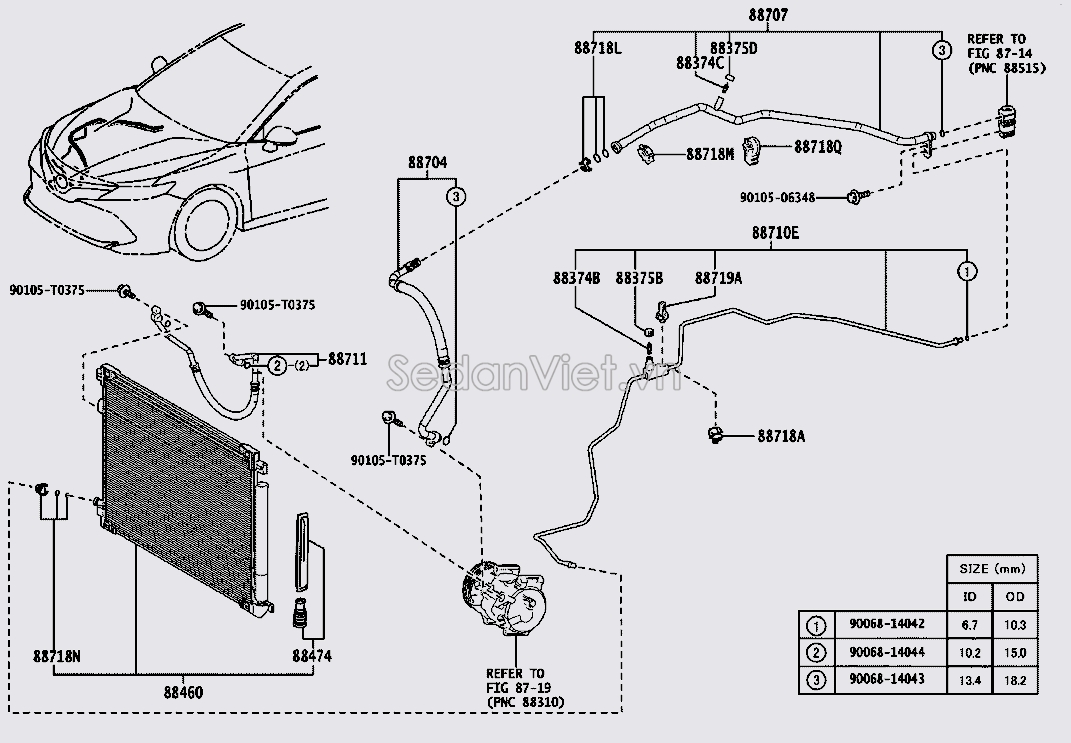 Ống nước điều hòa đoạn ngắn 8870406420