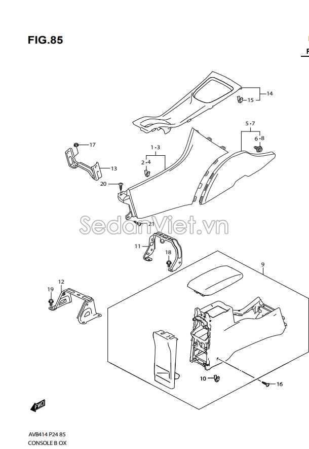 Ốp hông cần điều khiển 7583079P005PK