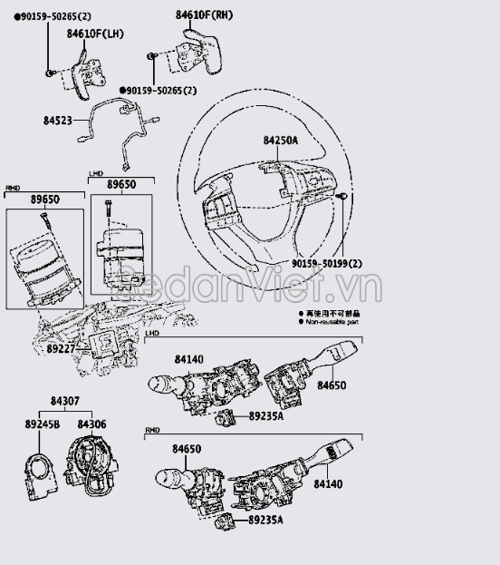 Công tắc đèn pha 8414033290