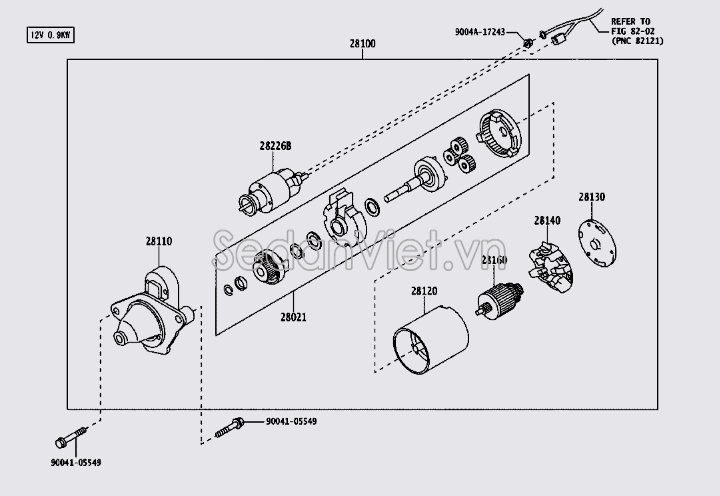 Giá bắt chổi than đề 28130BZ140