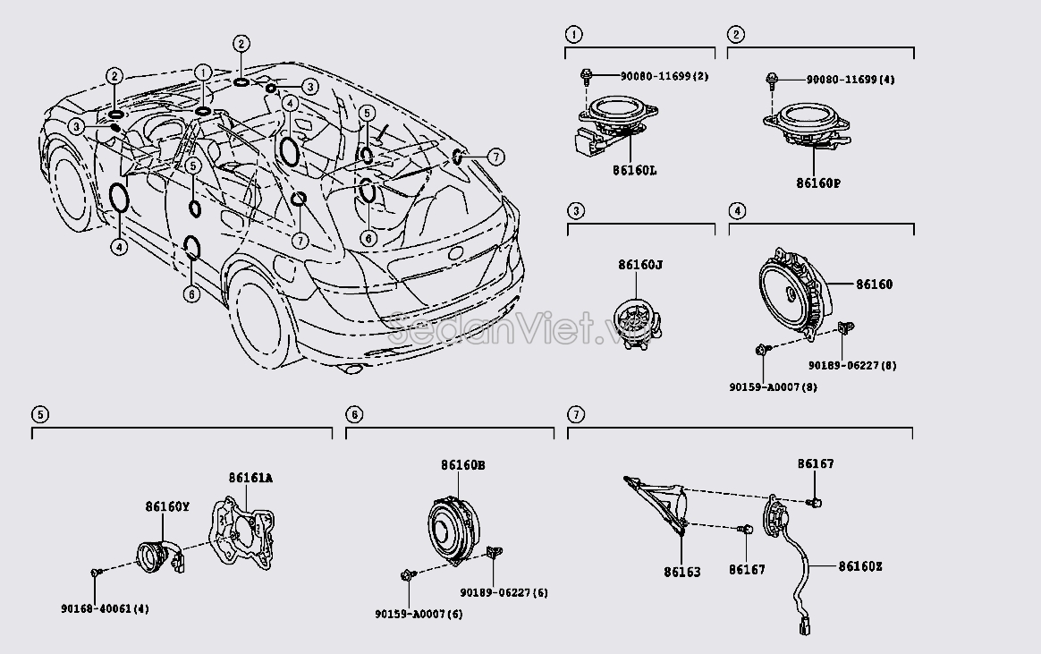 Loa cánh cửa 861600T010