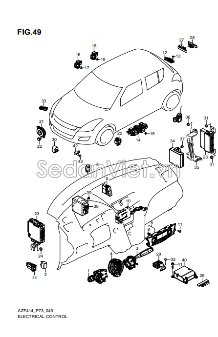 Công tắc mở cánh cửa hậu 3717958M00000