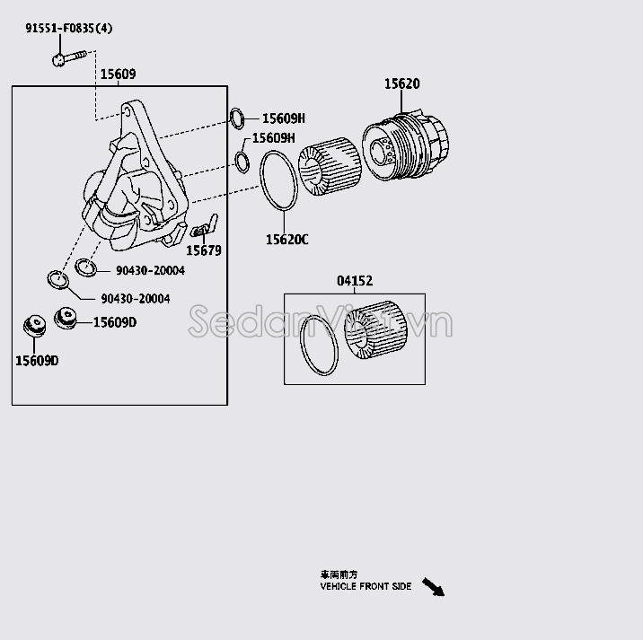 Cụm lọc dầu động cơ 1560937040