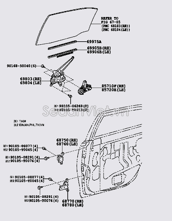 Bản lề cánh cửa 687500D030