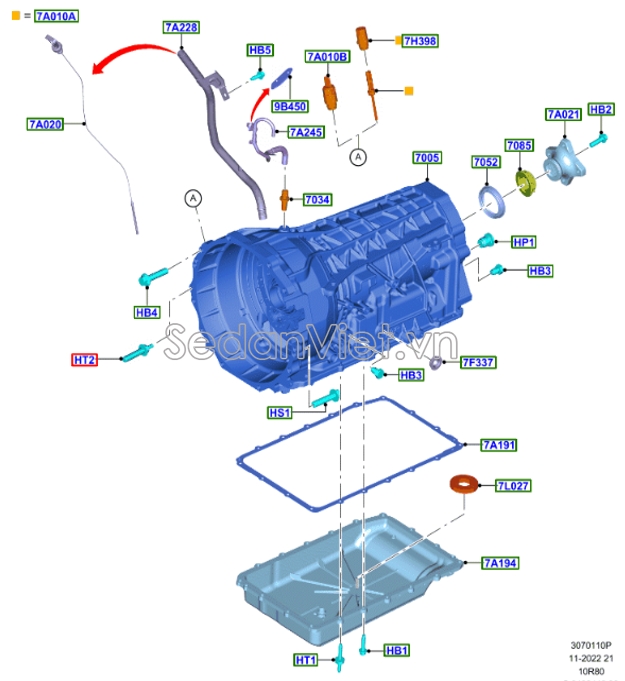 Thước thăm dầu số Ford Everest 2022